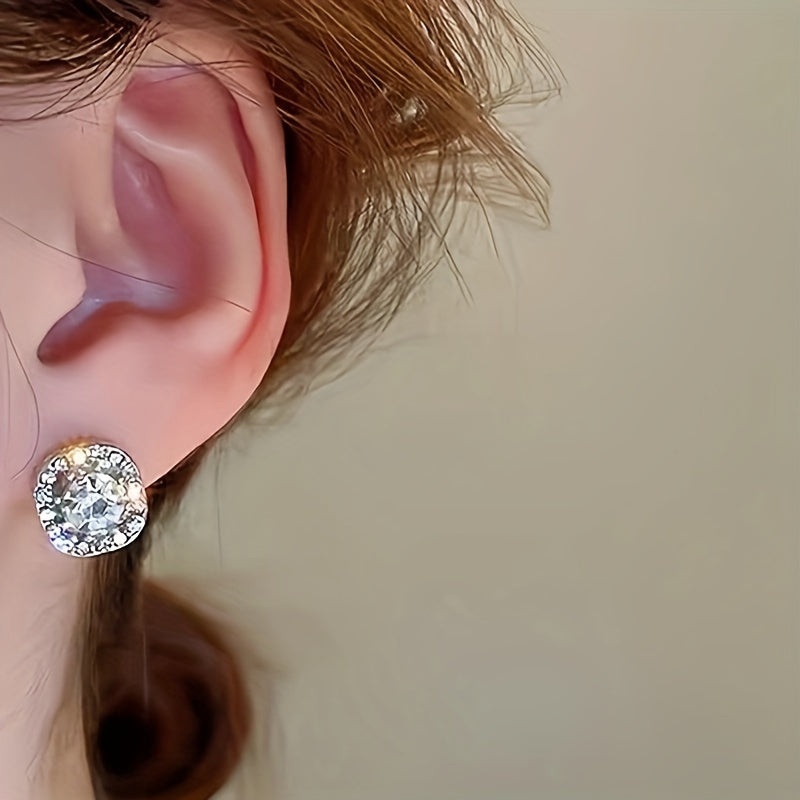 Women's 3-Piece Pearl Flower Geometric Earrings Synthetic Zirconia Alloy Jewelry