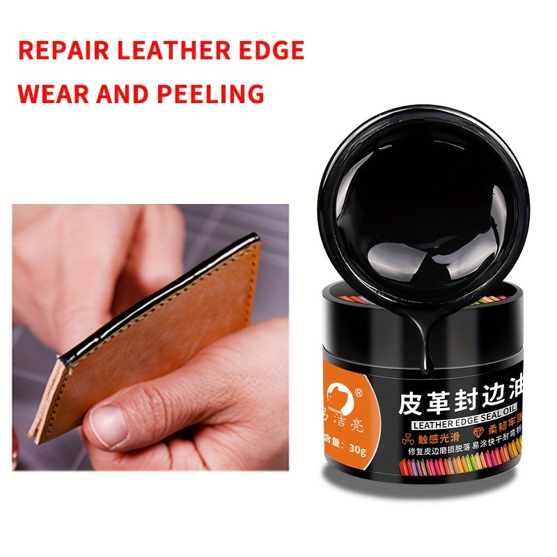 Black Edge Seal Oil for Leather Shoes Boots Bags Watch Repair 1 Pack