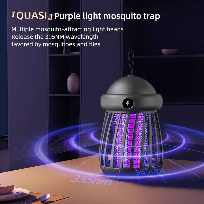 Universal UV Mosquito Killer Lamp USB Plug-In Quiet Insect Trap for Indoor Outdoor