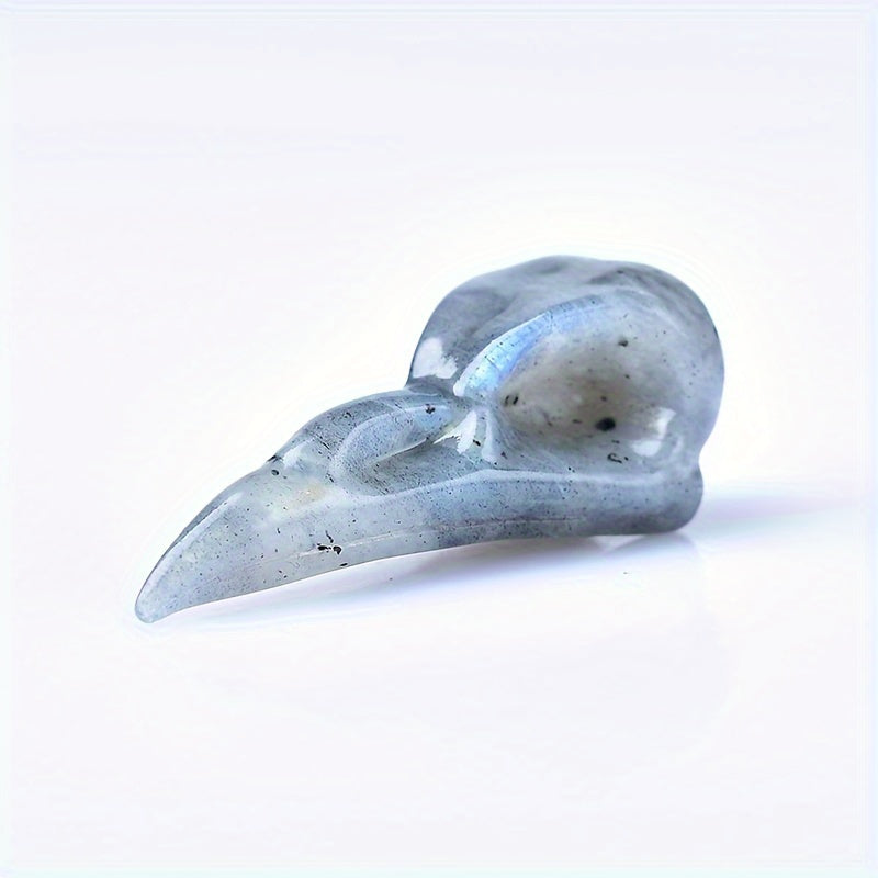 Crystal Carved Bird Skull Statue 5cm Decorative Crystal Gift for Home or Pocket