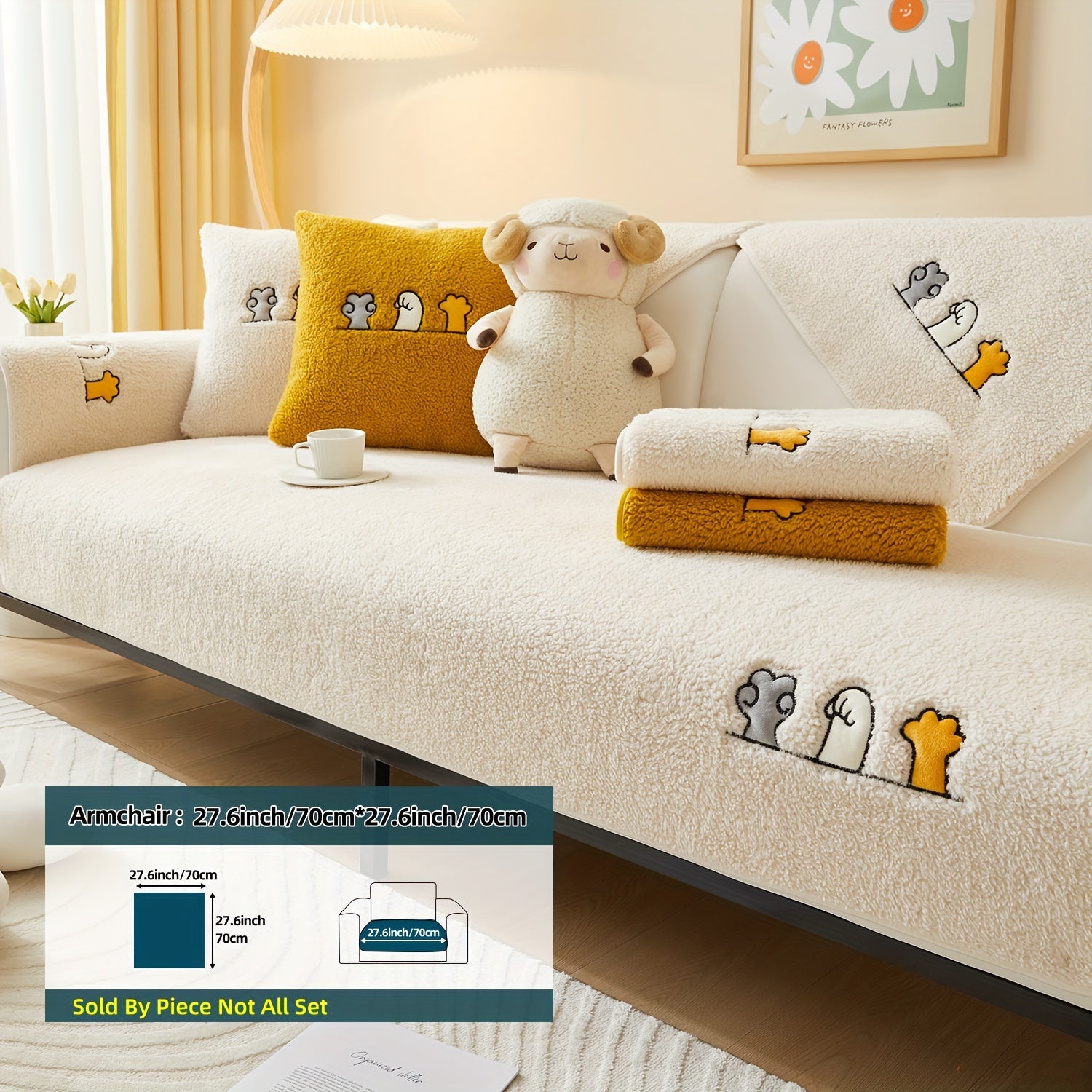 Плюшевый чехол на диван для собак, противоскользящий, защитный чехол для мебели