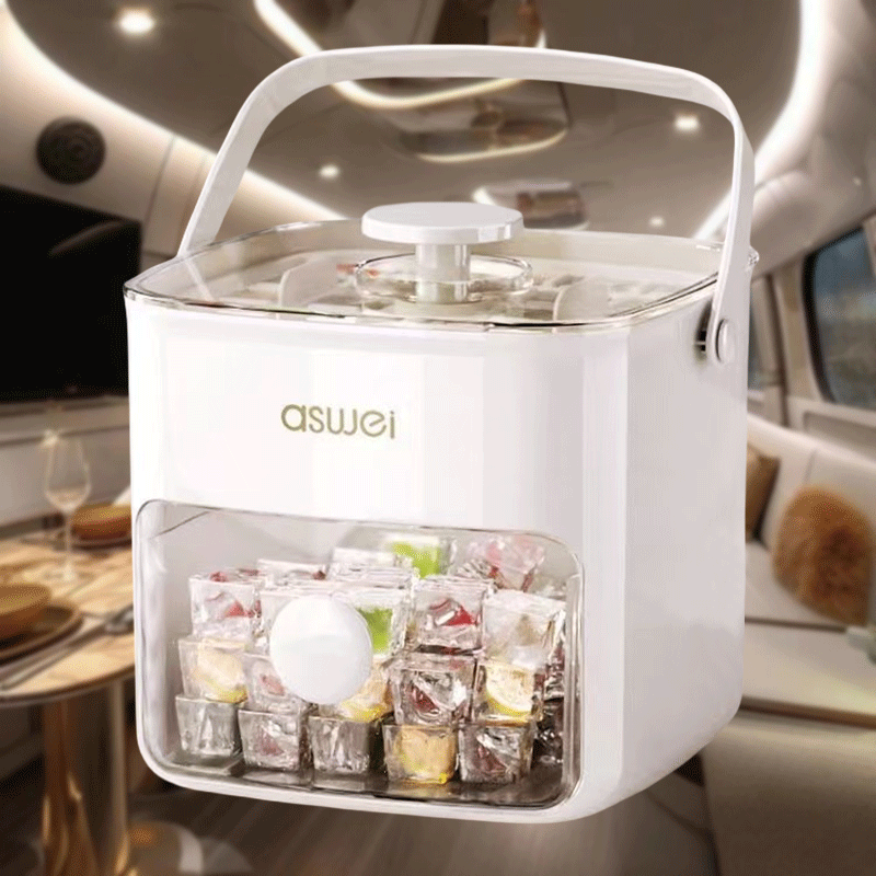 Manual Ice Maker Portable Hand-Cranked Ice Machine for 48 Cubes