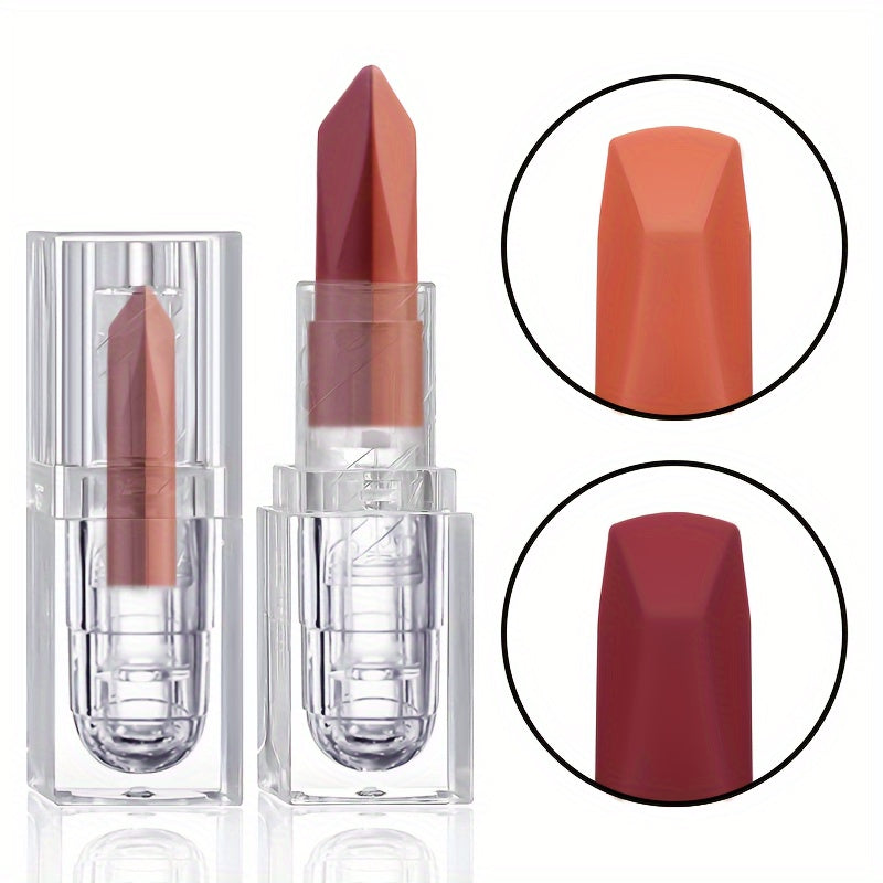 Pintalabios a prueba de agua de larga duración y doble color para mujer con packaging romántico para regalo