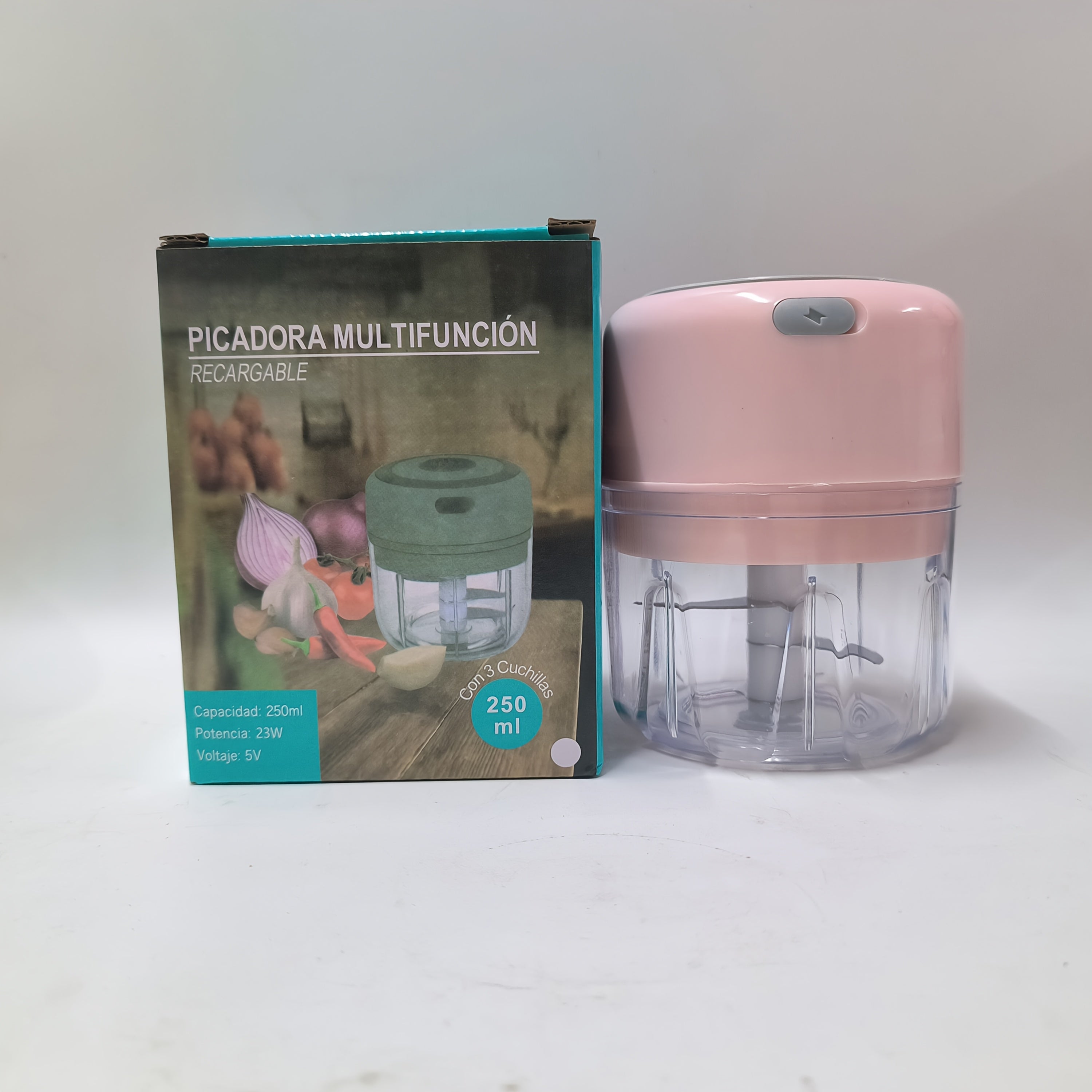 1 dona RZSYZH Ko'p funksiyali Elektr oziq-ovqat maydalagich - USB orqali zaryadlanadigan Mini Sarimsoq maydalagich, Portativ piyoz kesgich - Sarimsoq, Zanjabil, Qizil qalampir uchun sabzavot protsessori (3 rang tanlovi) - Sabzavot