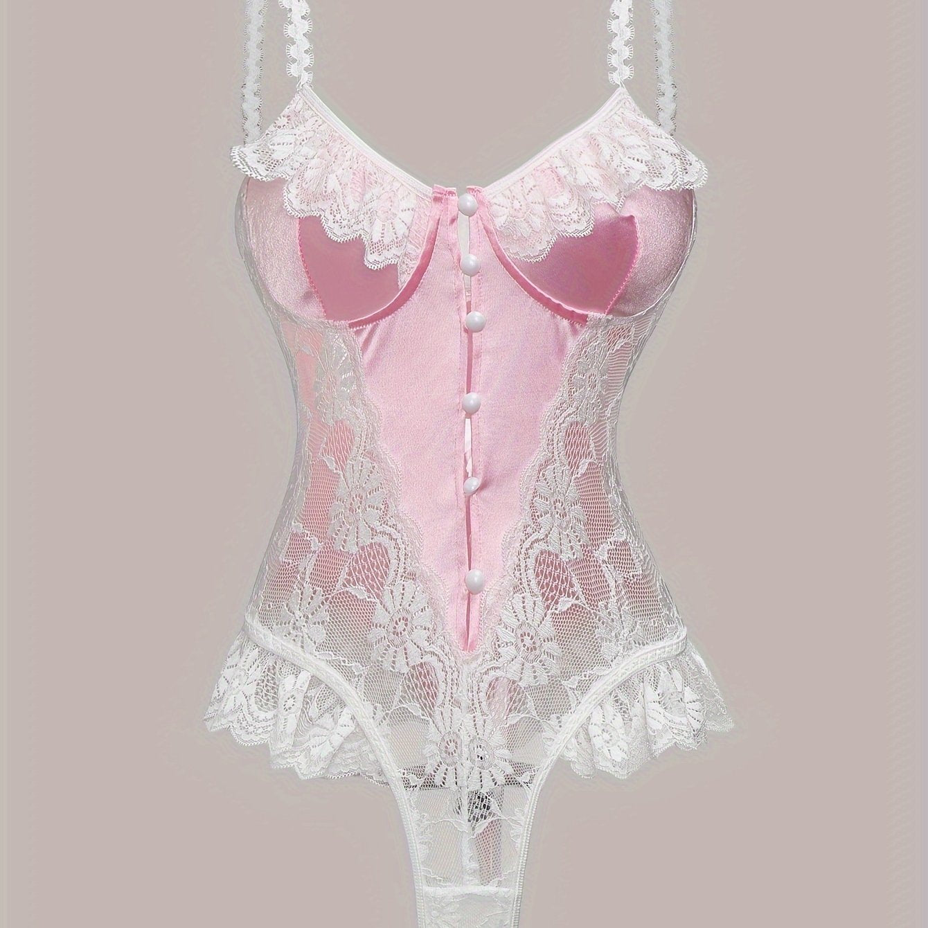 Women's Fashion Bodysuit Without Lingerie or Underpants