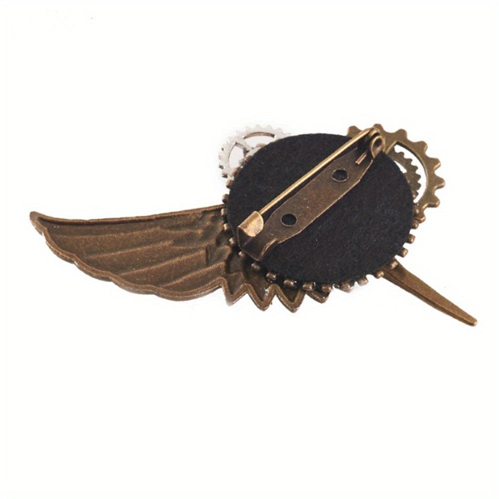 Rojdestvo Steampunk broshyasi, mexanik dizayni bilan plastmassa lapel pin, kiyim va aksessuarlar uchun