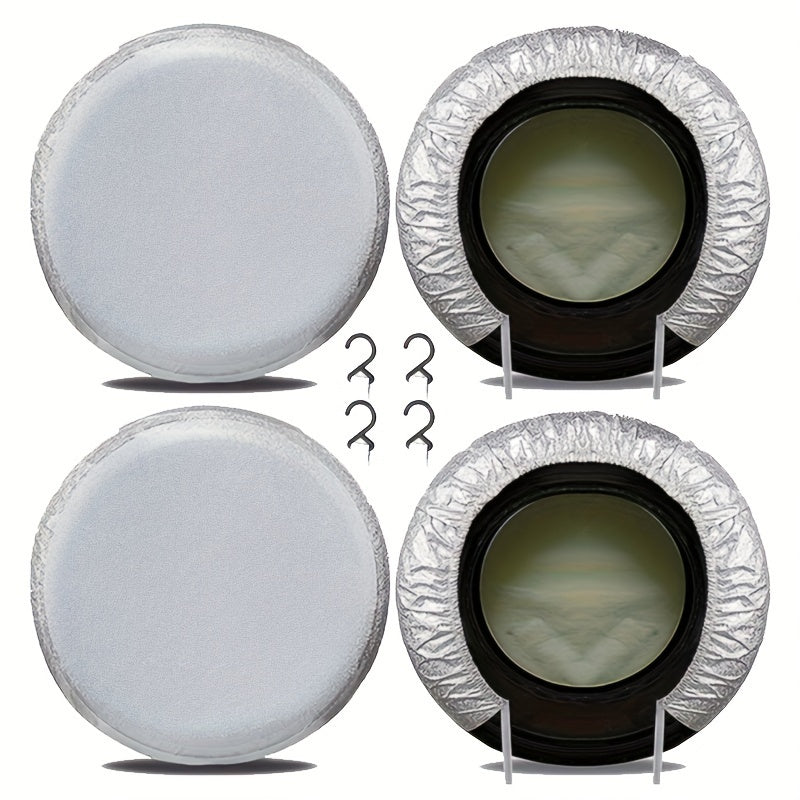 2Pcs Universal Car Tire Covers Waterproof Heavy Duty Rubber