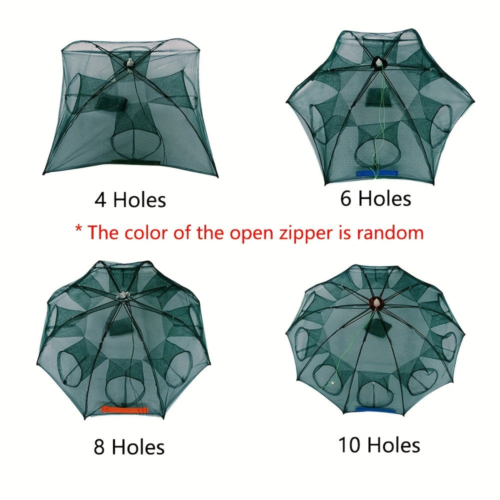 Foldable Hexagonal Fishing Net for Minnows Crayfish and Crabs with Multiple Hole Sizes
