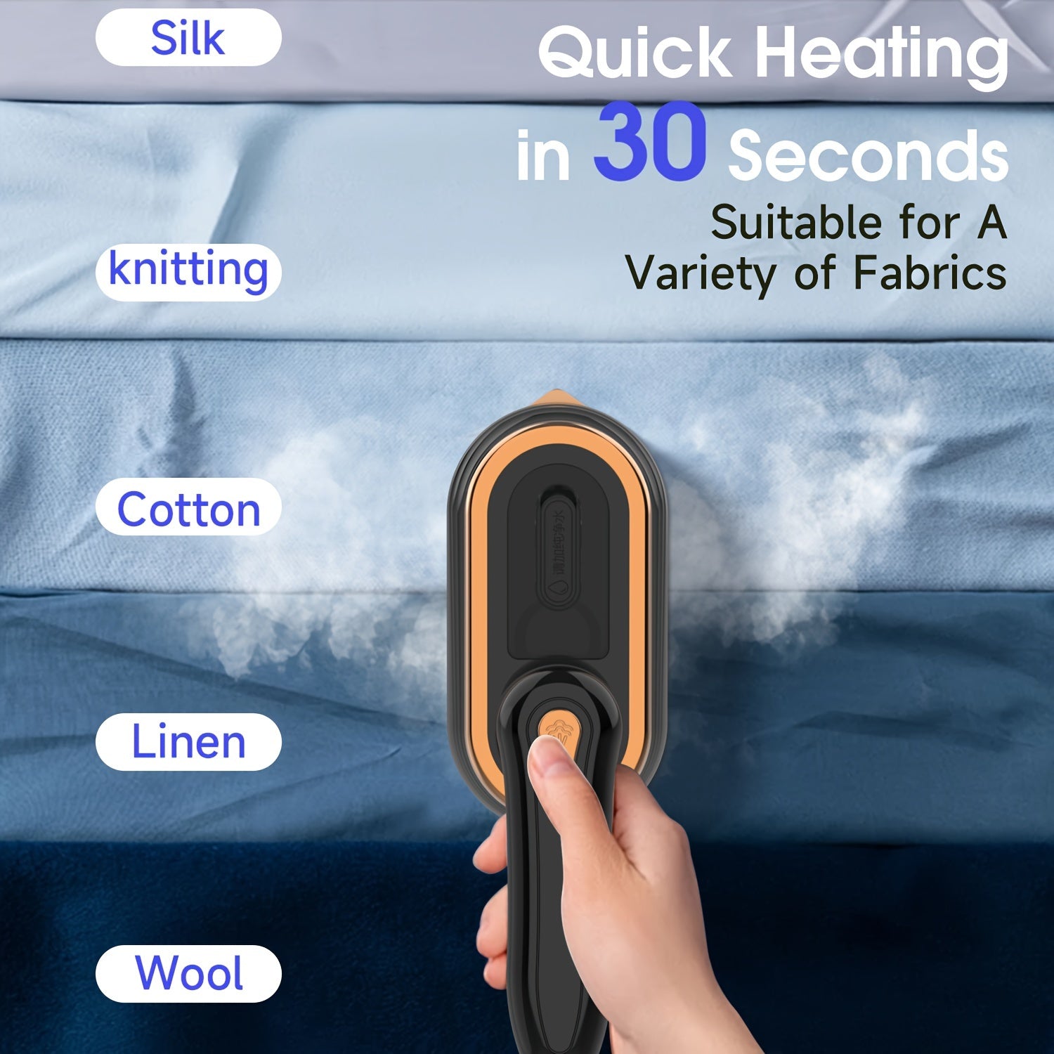 1200W Handheld Garment Steamer Iron with Large Soleplate for Home and Travel European Plug