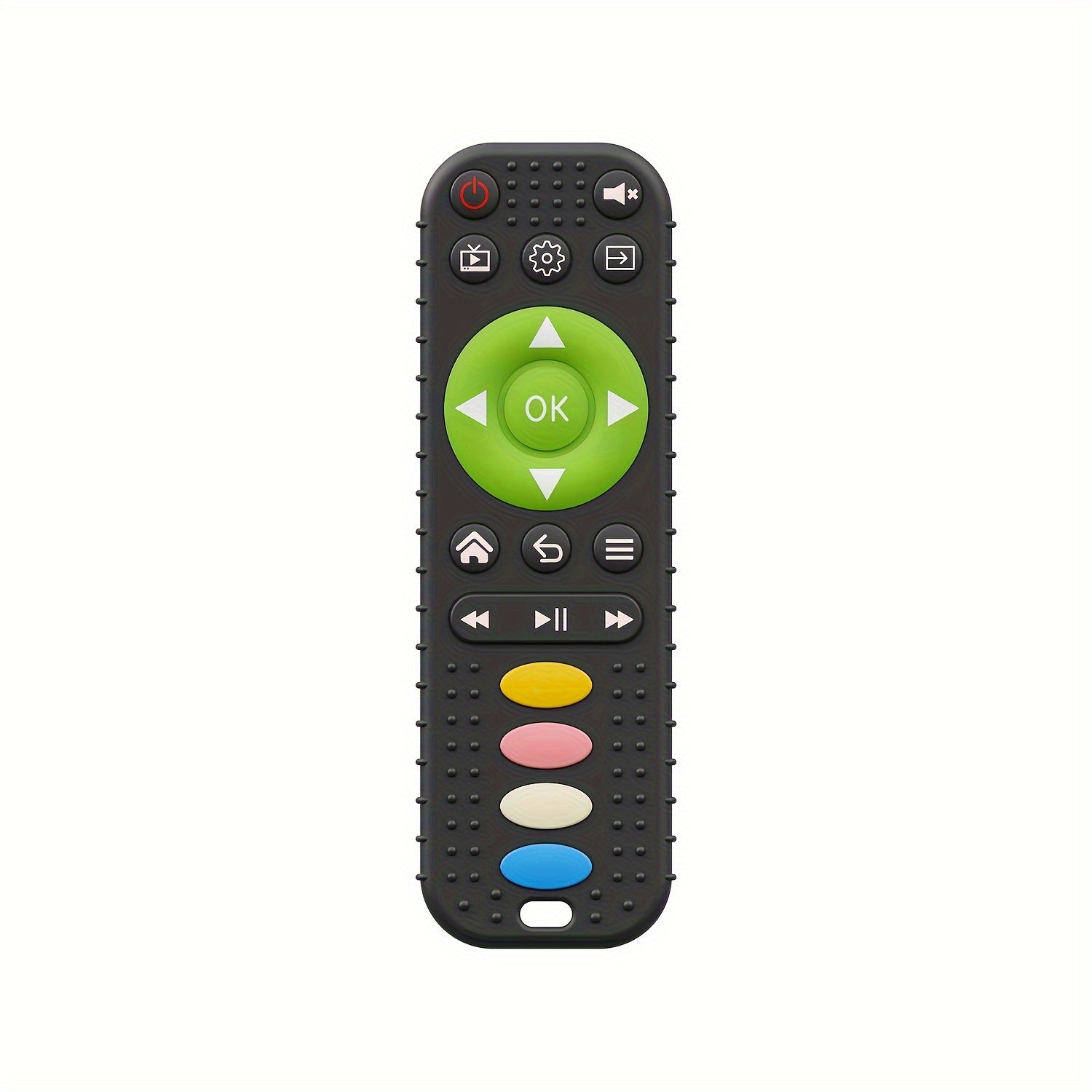 Первый дистанционный прорезыватель для детей - изготовлен из силикона пищевого качества, помогает предотвратить укусы рук, предоставляет веселую игрушку для жевания для детей - доступен в красном, синем или черном цвете.