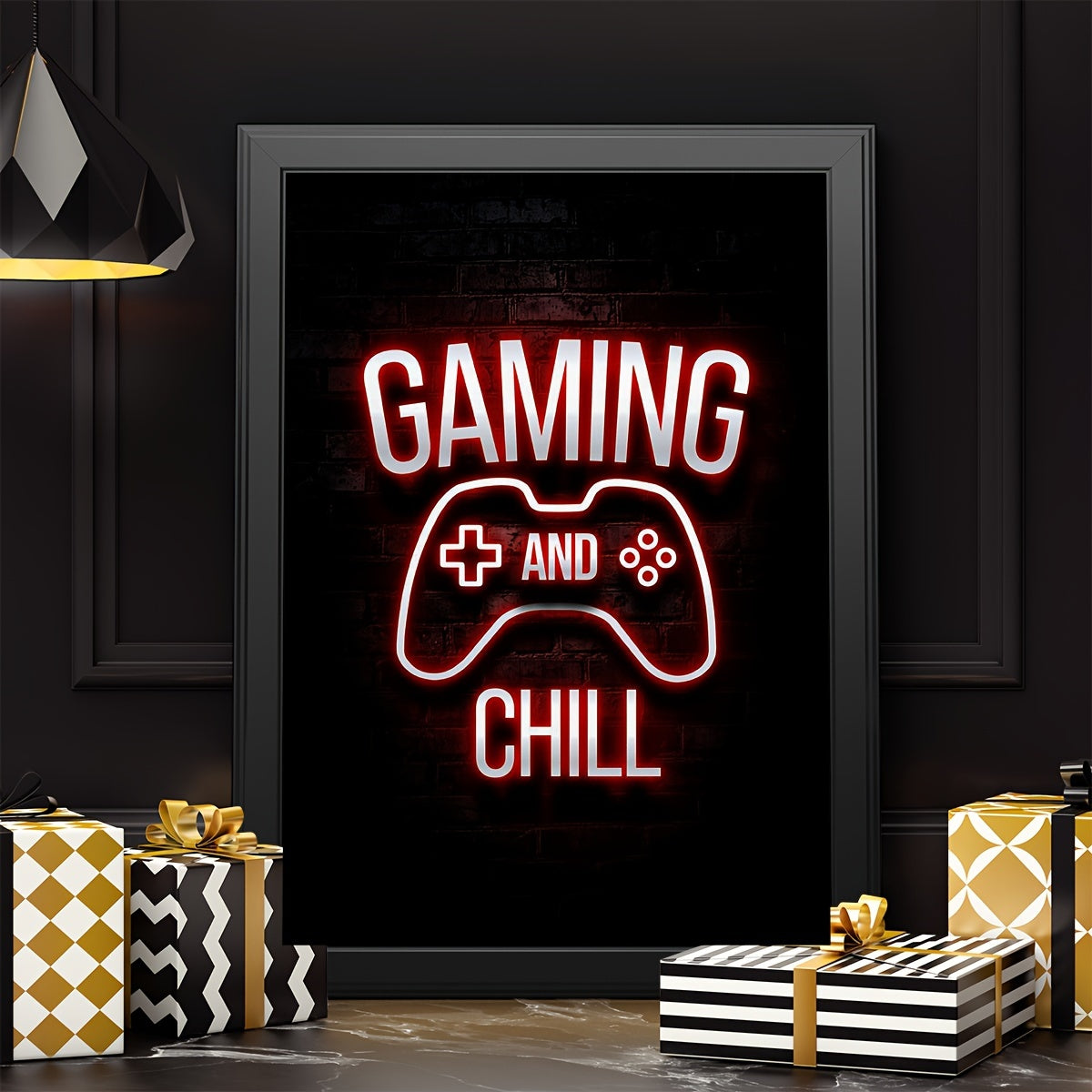 Juego de 6 posters de pared con citas de videojuegos de estilo neón moderno, tamaño A4 11.4x8.3 pulgadas, decoración para habitación