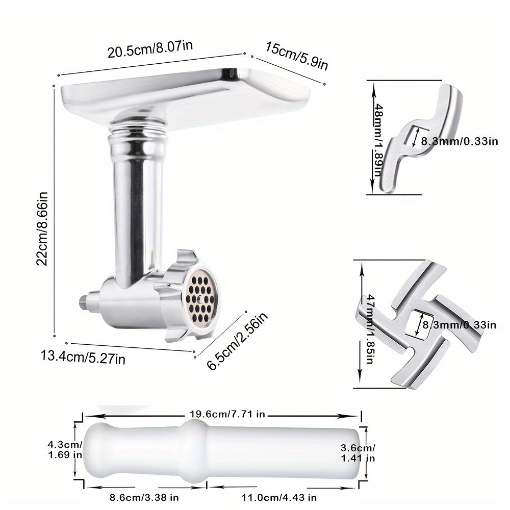 Barcha KitchenAid stend mikserlari bilan mos keladigan go'sht maydalagich qo'shimcha to'plami