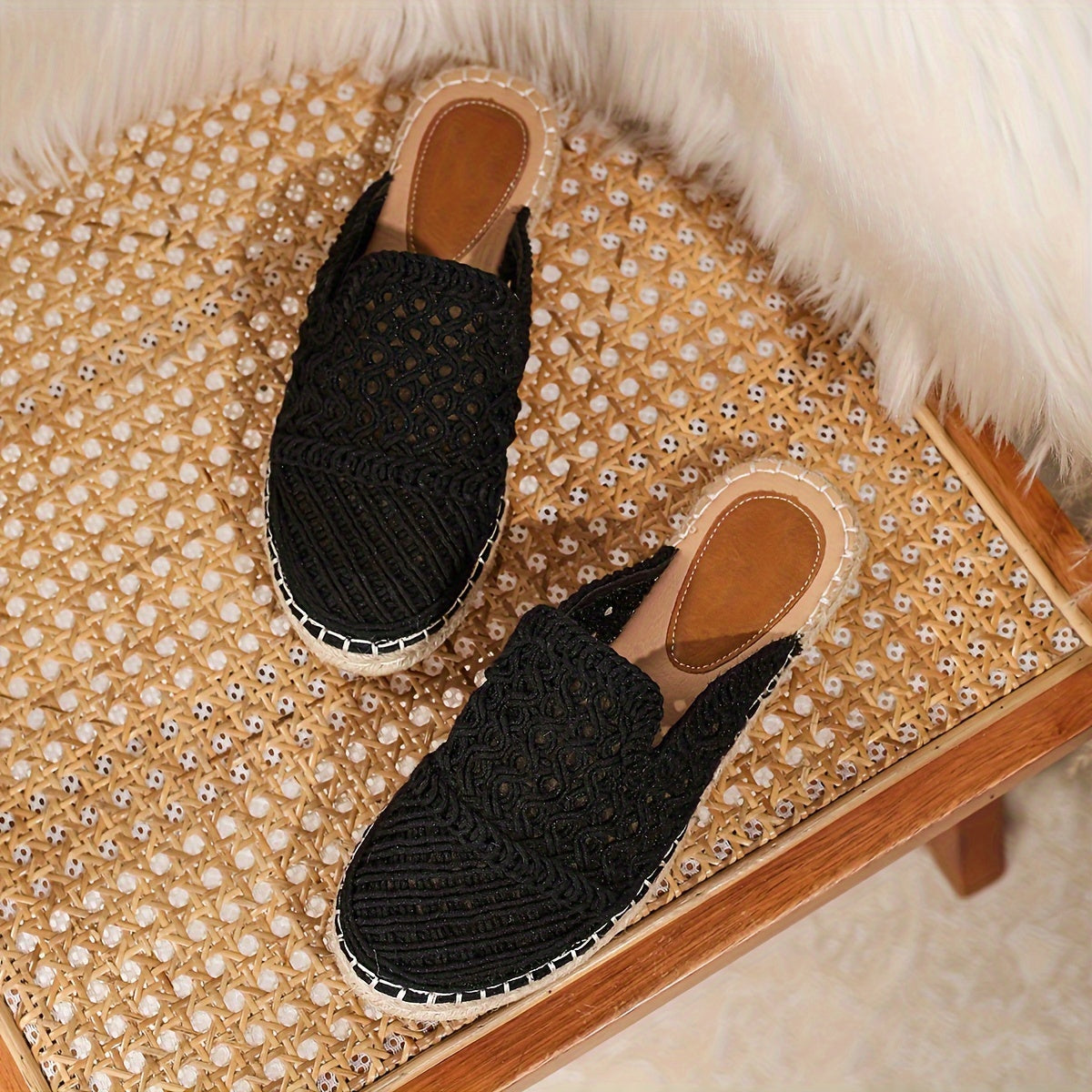 Women's Espadrille Flats Breathable Slip-On Summer Shoes