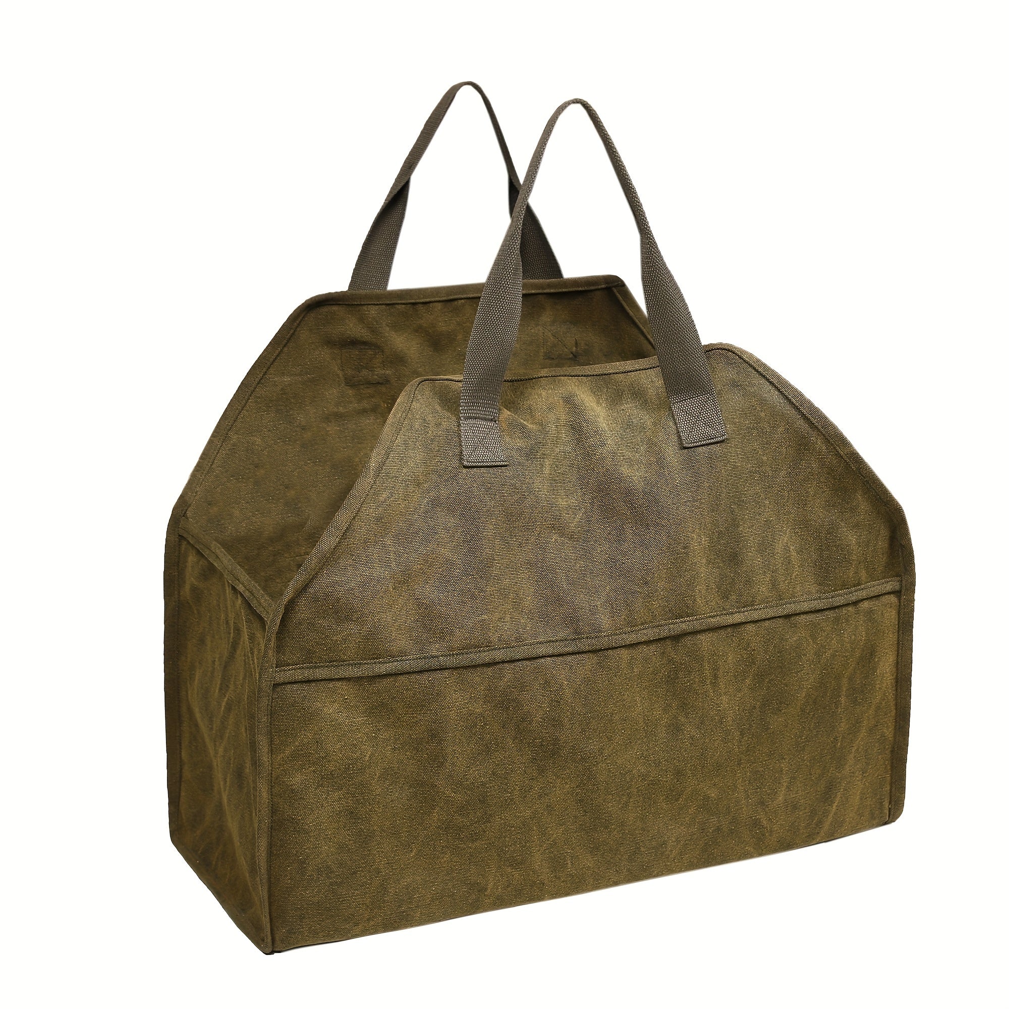 Sturdy Canvas Firewood Tote Outdoor Storage Bag for Heating and Cooling Supplies