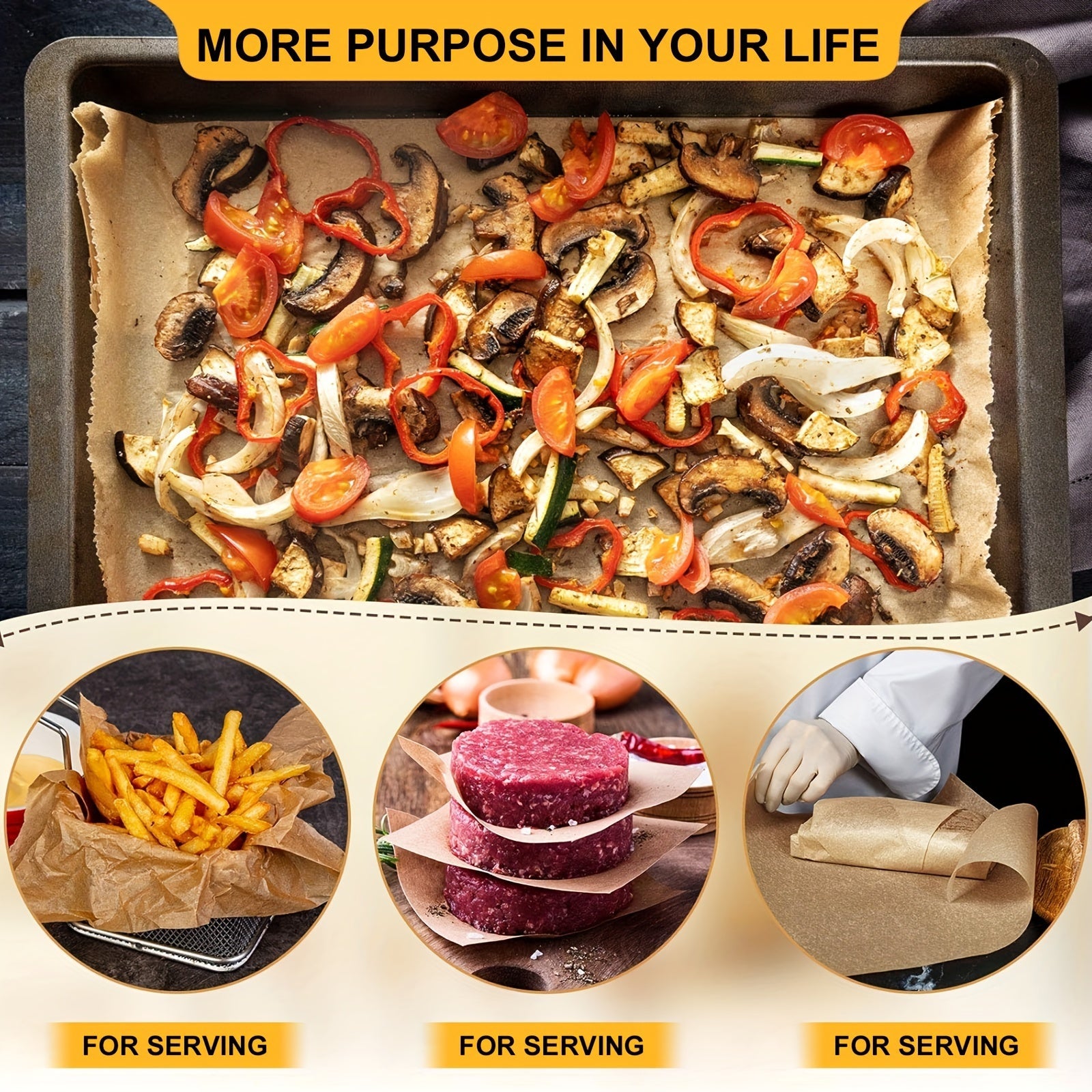 Unbleached Parchment Paper Roll 30.48cm Heavy Duty Non-Stick Baking Cooking