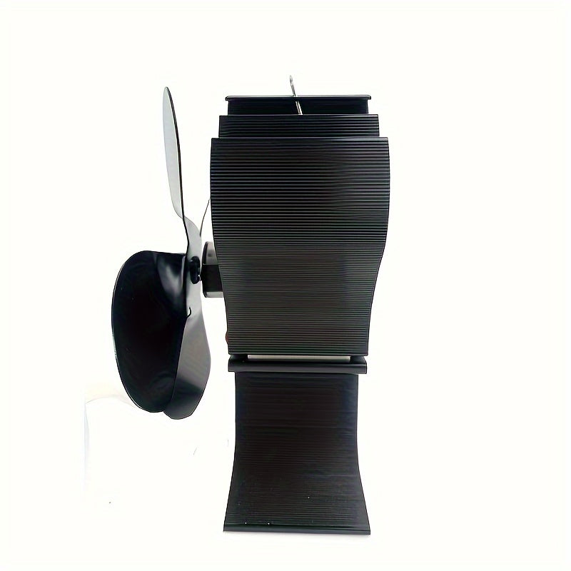 Self-Starting Flame-Inspired 4-Blade Fireplace Fan for Wood and Pellet Stoves