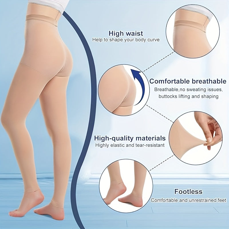 Women's Compression Pantyhose 20-30mmHg Graduated Support Breathable Opaque