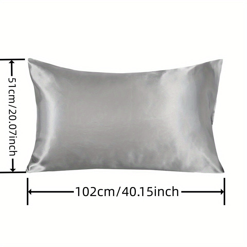 Set of 2 Satin Pillowcases in Multiple Colors Soft Airy Envelope Closure
