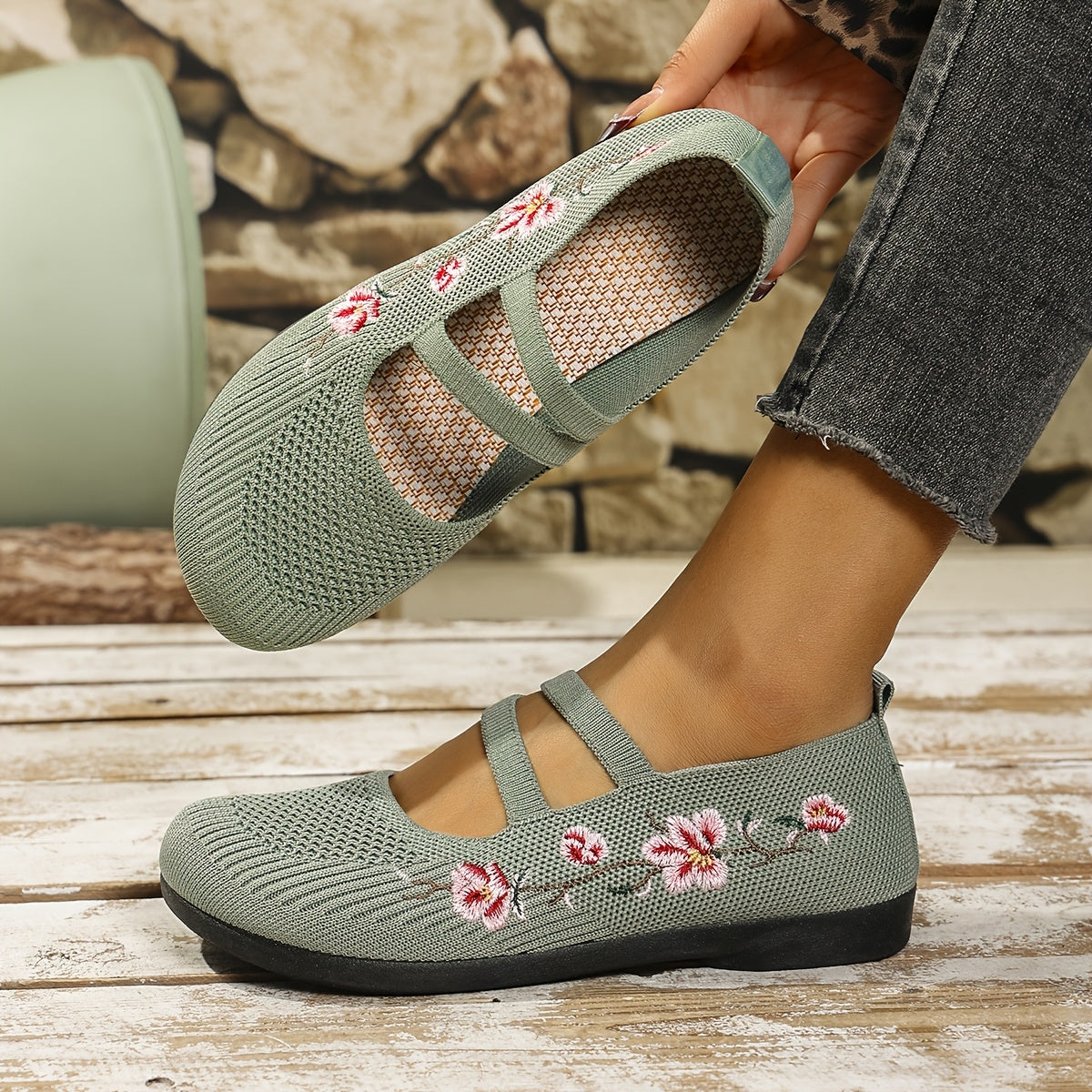 Women's Knit Summer Breathable Casual Flat Shoes