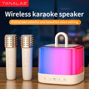 Mini Karaoke Machine with Wireless Microphone Party Lights for Kids and Teens