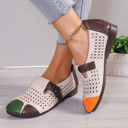 Women's Breathable Hollow Out Flat Shoes Casual Slip-On Low Top