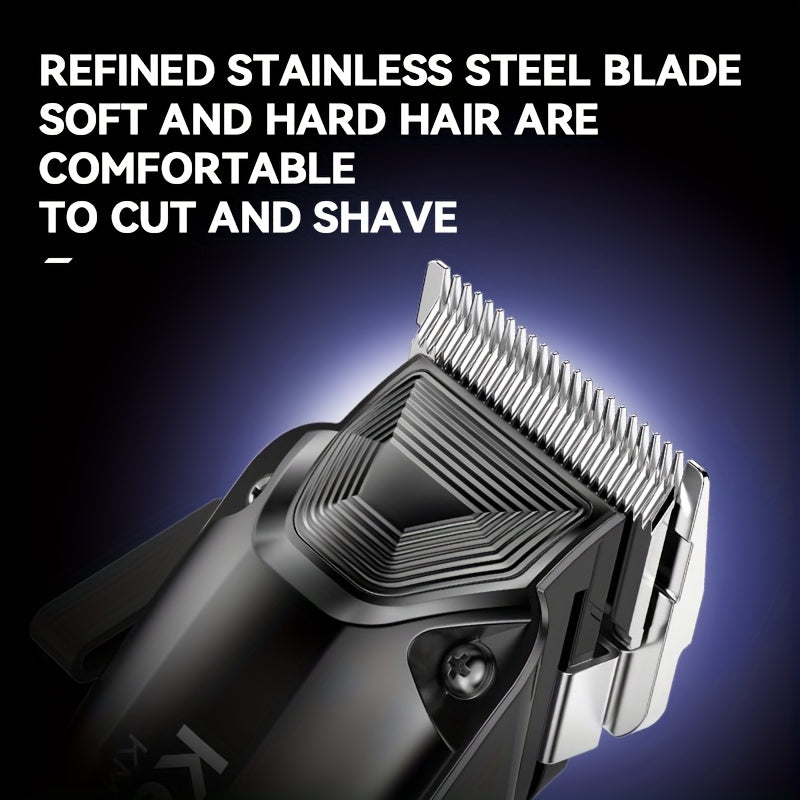 Professional Electric Hair Clipper 4-Speed Adjustable Blade USB Rechargeable