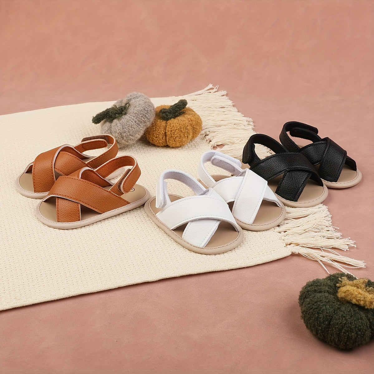 Chaqqaloq nafas oladigan och oyoqli bolalar sandallari, yopishmaydigan taglik, yozgi kundalik, chaqaloqlar uchun, jigarrang va oq