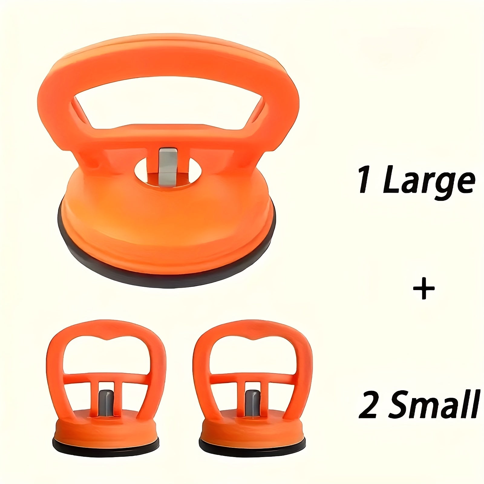 3-Pack Silicone Dent Puller Set Strong Suction Cup Car Body Glass Tile Mirror