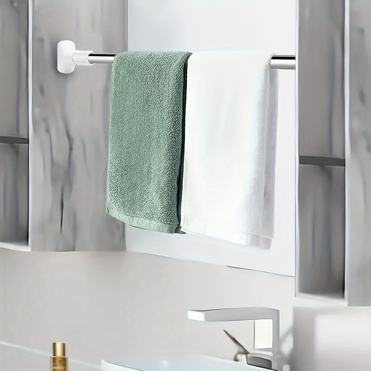 Adjustable Tension Shower Curtain Rod for Windows and Doors Easy Installation No Drilling