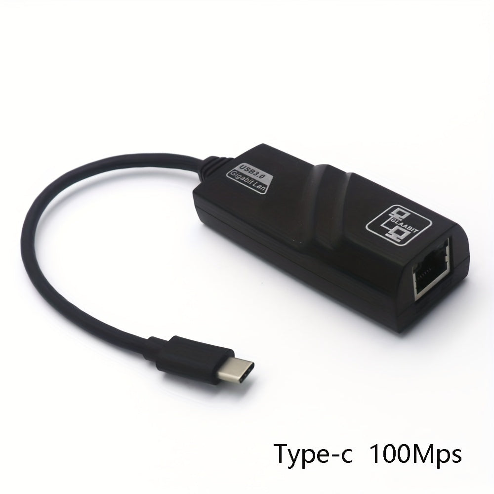 USB 3.0 Ethernet adapteri PC/Laptop uchun, 1000Mbps/100Mbps tezliklarni qo'llab-quvvatlaydi, Smartthings bilan mos keladi, USB orqali quvvatlanadi, ishlash voltaji ≤36V.