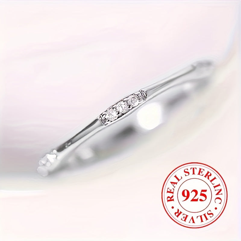 Sterling Silver Ring with Zirconia for Women or Weddings