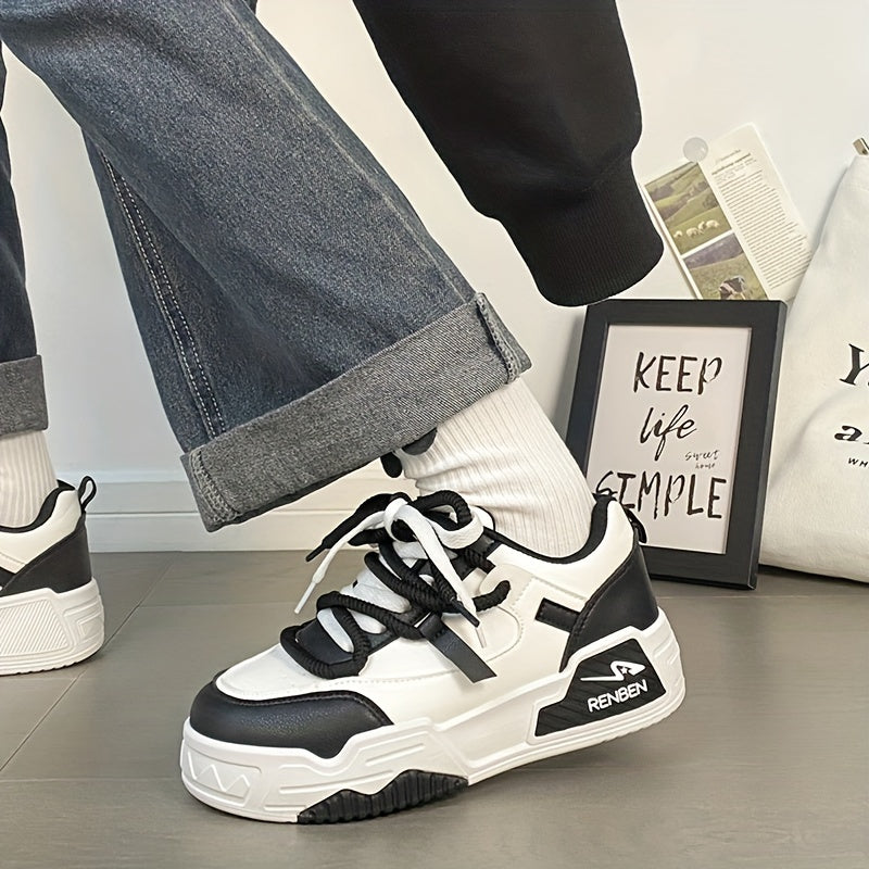 Women's Casual Campus-Style Sneakers Lightweight Mesh Low Top Lace-Up Shoes