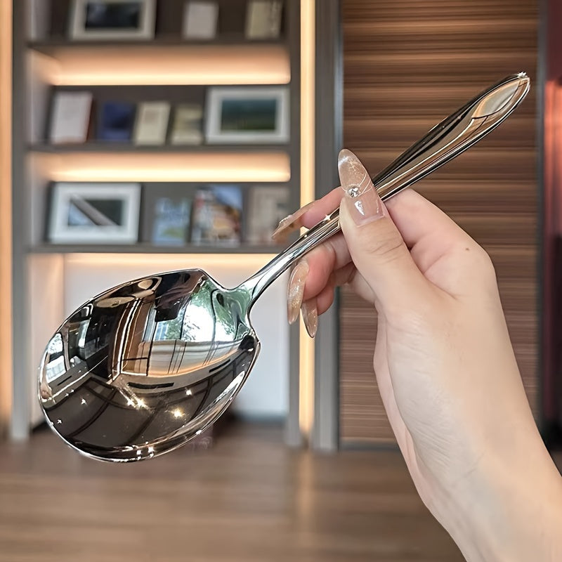 Set of 5 Stainless Steel Buffet Serving Spoons for Restaurants and Catering