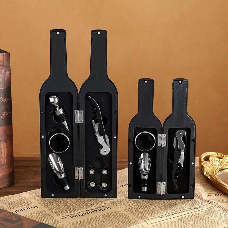 Premium Aluminum Wine Opener Set with 5 Essential Sommelier Tools No Power Needed