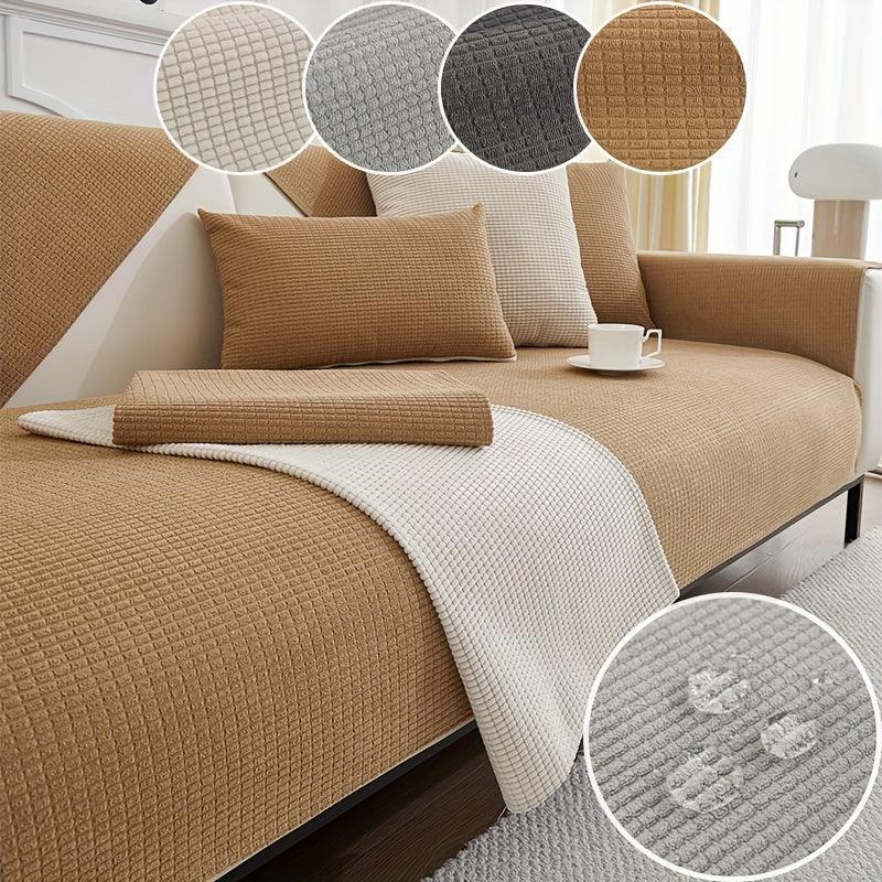 Water-Resistant Non-Slip Velvet Sofa Cover for Armchairs, Loveseats, and Sectionals