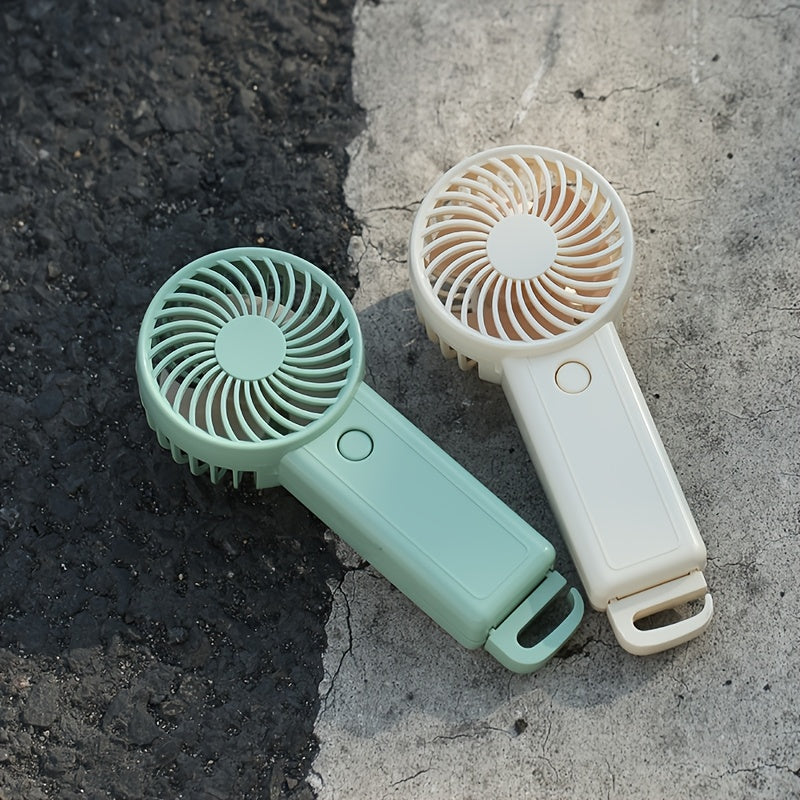 3-Speed Portable Handheld Fan USB Rechargeable Lightweight Wearable for Indoor Outdoor Use