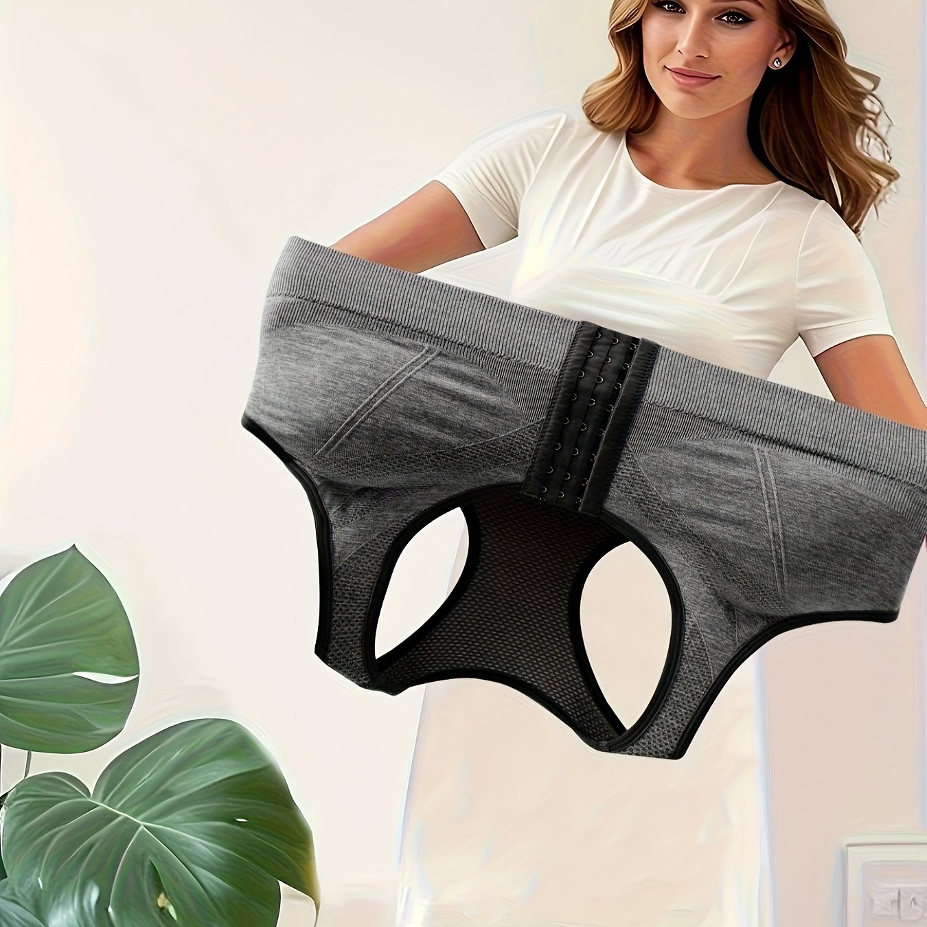 Women's Large Size Sports Bra Without Steel Ring Breathable Front Buckle