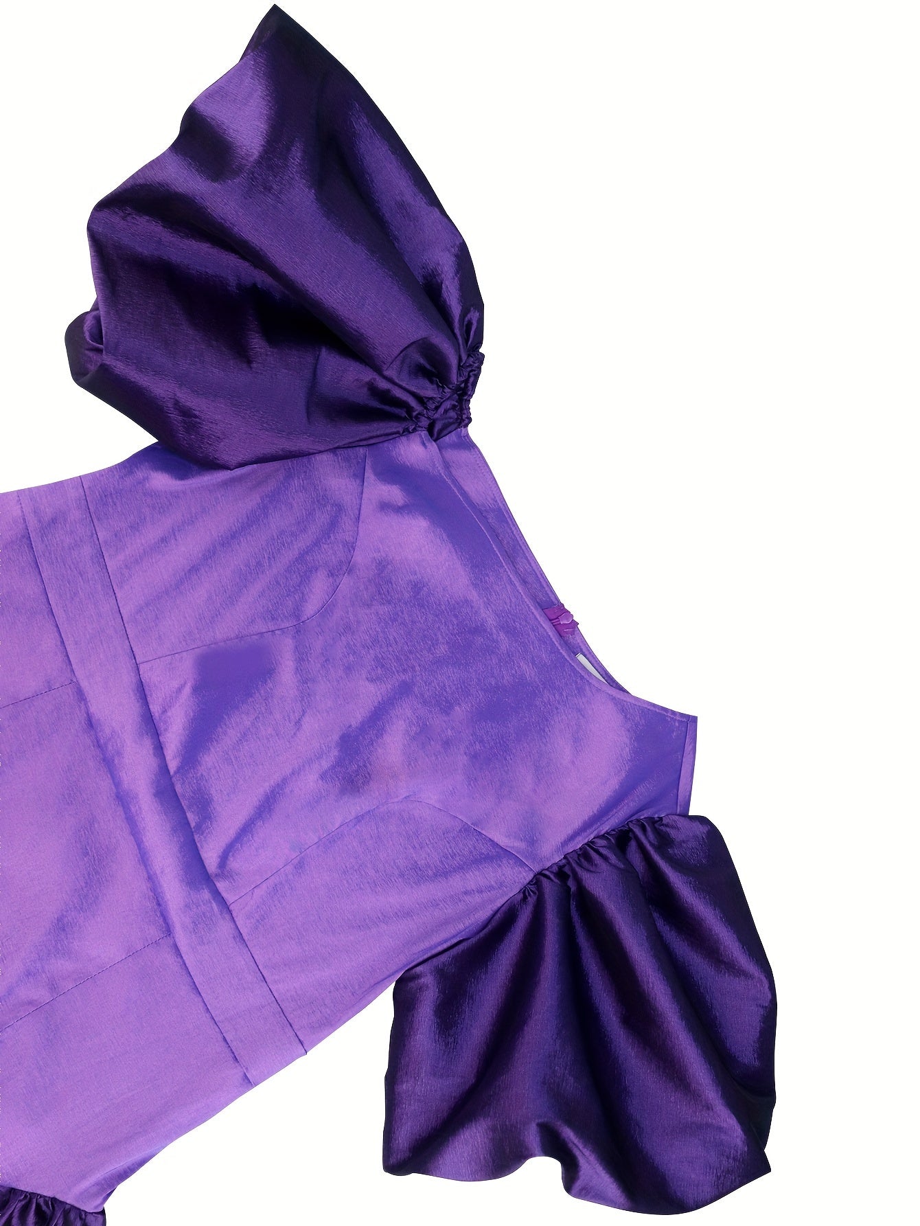 Plus Size Women's Purple Wedding Gown Formal Evening Dress Flared Hem