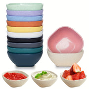 Set of 6 Square Dessert Bowls 9.65cm Polypropylene Condiment Side Dish Storage