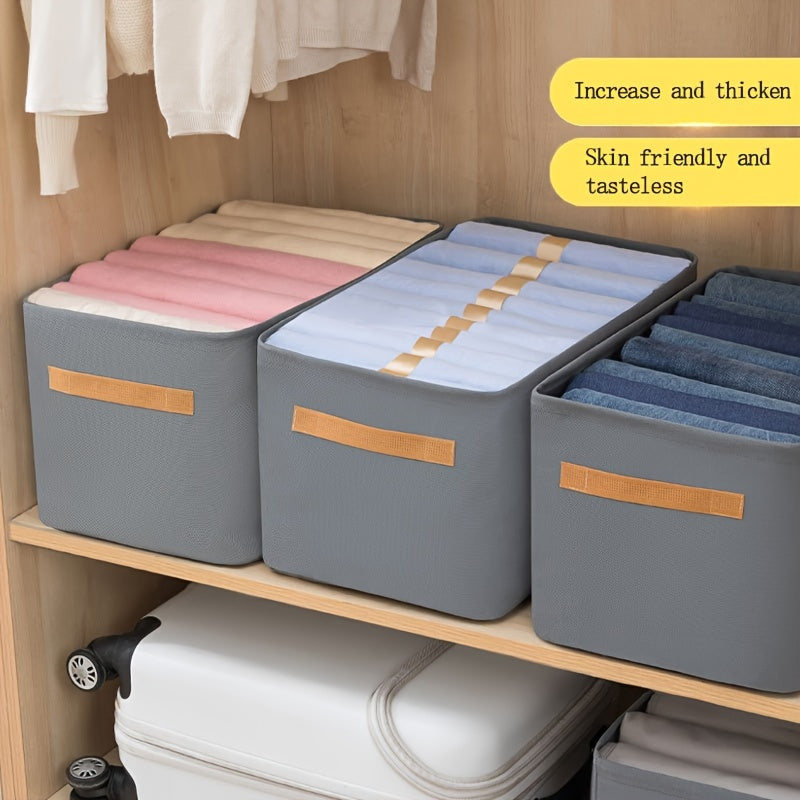 Fabric Drawstring Pants Storage Organizer with Multi-Layered Sections for Bedroom