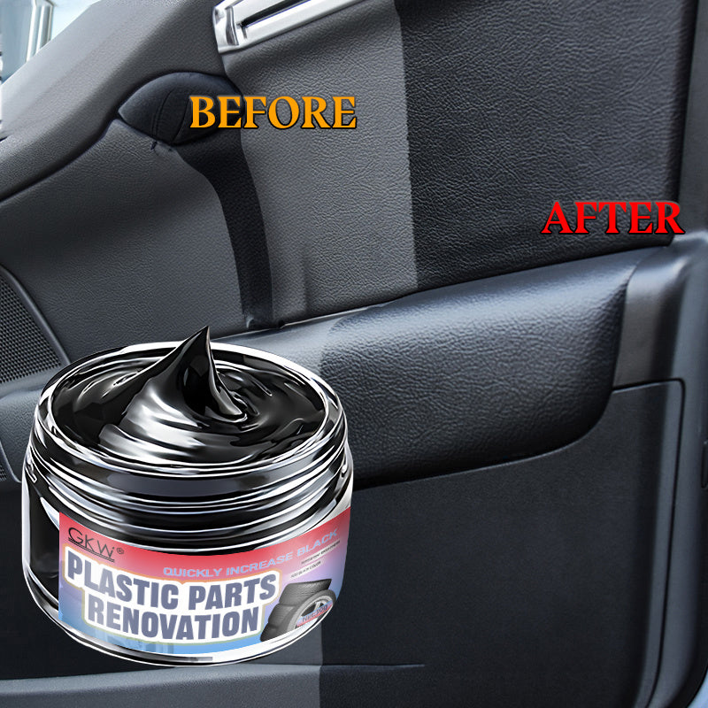 Black Car Interior Care Wax Tire Restoration Plastic Parts Repair Scratch Remover