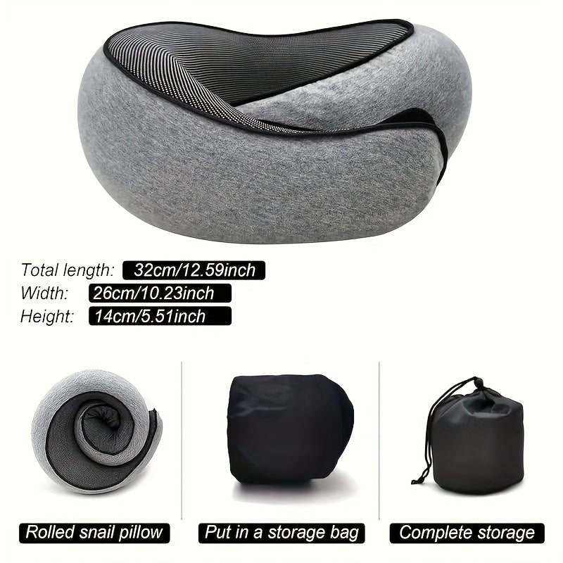 Memory Foam Neck Pillow for Travel Soft Support U-Shaped Cushion for Flights and Naps