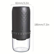 Wireless USB Rechargeable Electric Coffee Grinder Portable Adjustable Food Grade Plastic Cup