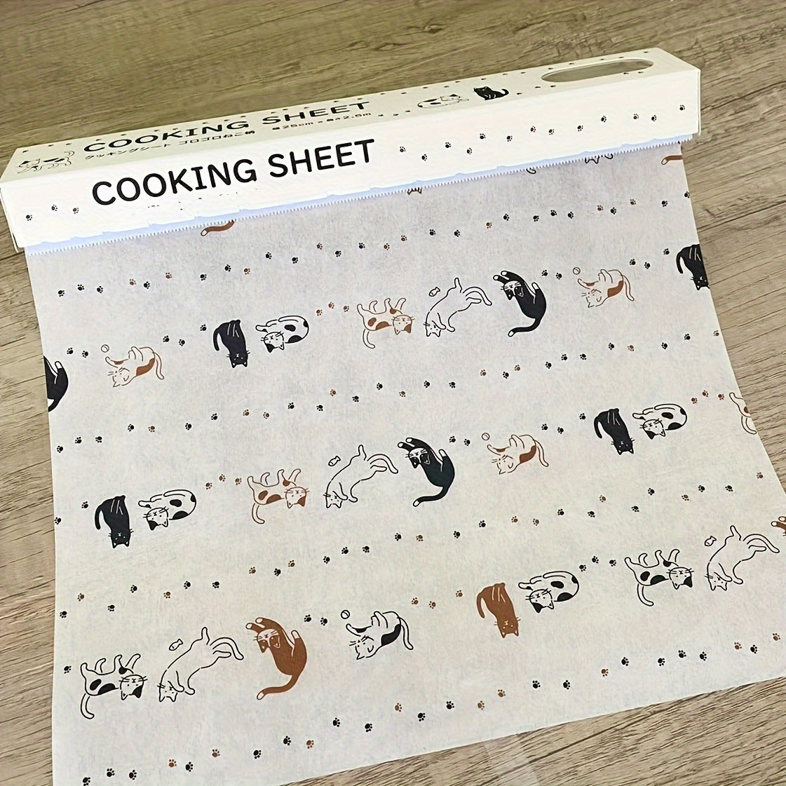 Patterned Wax Paper Sheets for Baking and Food Wrapping, Grease-Resistant, 1 Roll