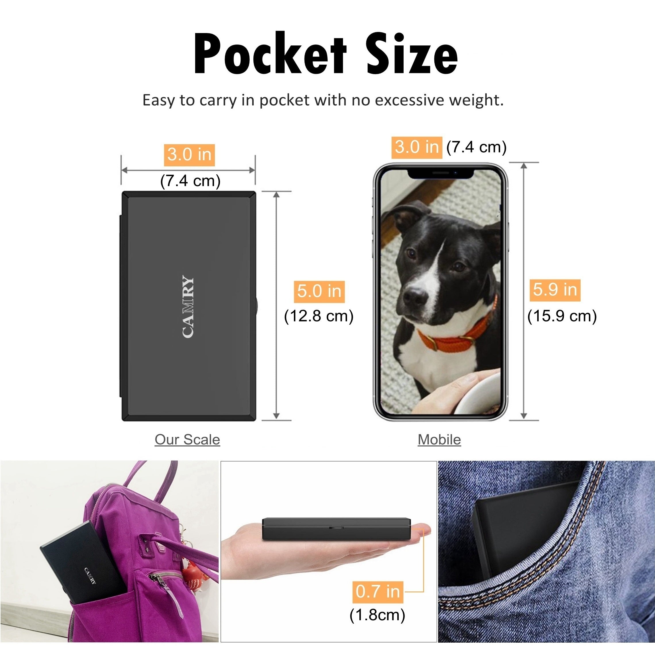 Precision Pocket Scale 0.01g 500g Capacity Food Jewelry Travel Backlit LCD