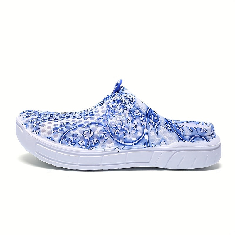 Women's Slip-On Garden Shoes with Floral Print Lightweight EVA