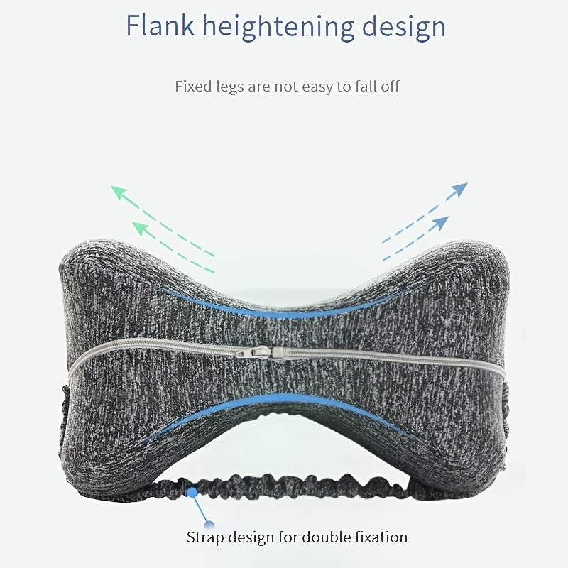 Almohada de espuma viscoelástica para piernas para durmientes de lado, soporte de rodillas, alivio del dolor por ciática