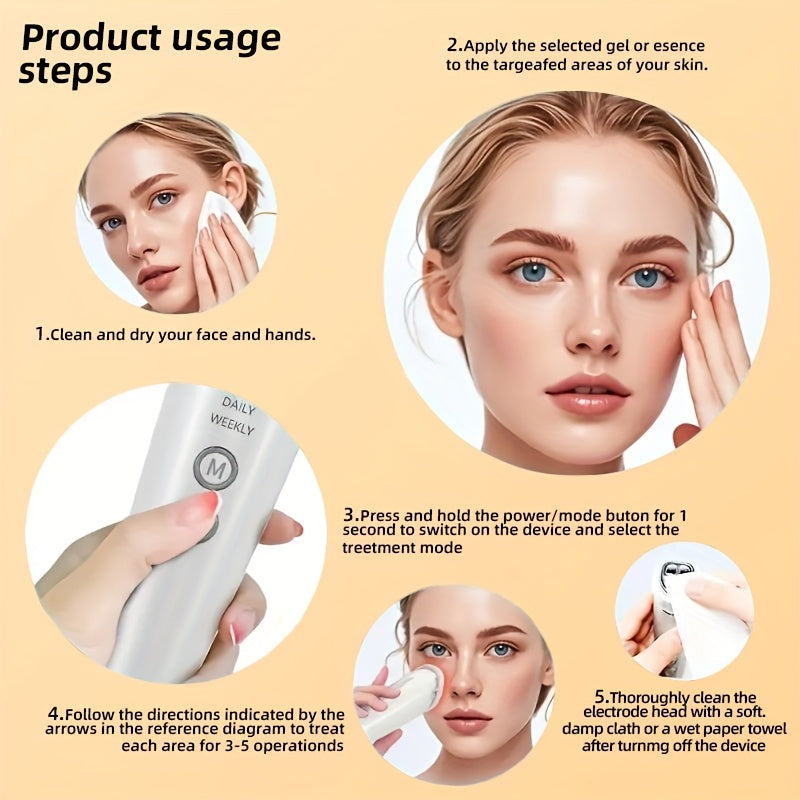 6-in-1 Home Beauty Device with Hot Cold Compress Rechargeable Skin Care Massage