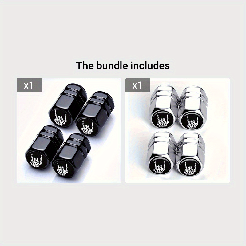 4pcs Car Tire Valve Covers - Footprint Design, Universal Fit, Durable Plastic