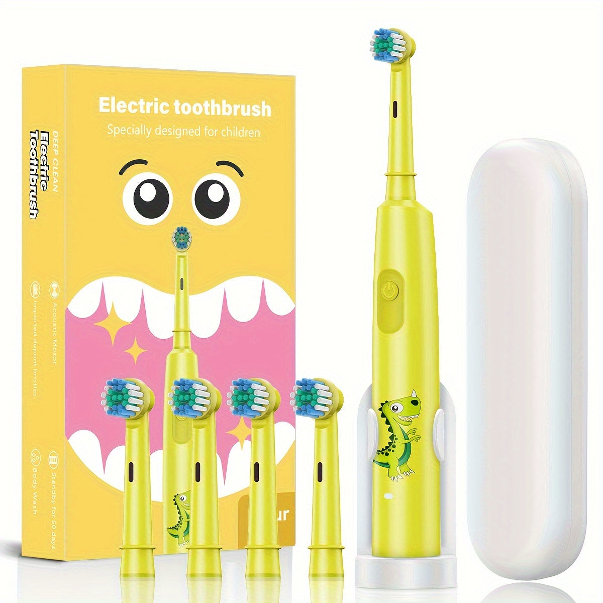 Cepillo de dientes eléctrico de cerdas suaves, 3 modos para adultos y niños